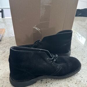 Size 7.5 - Clarks Originals Suede Leather Desert Boots Men's M Black